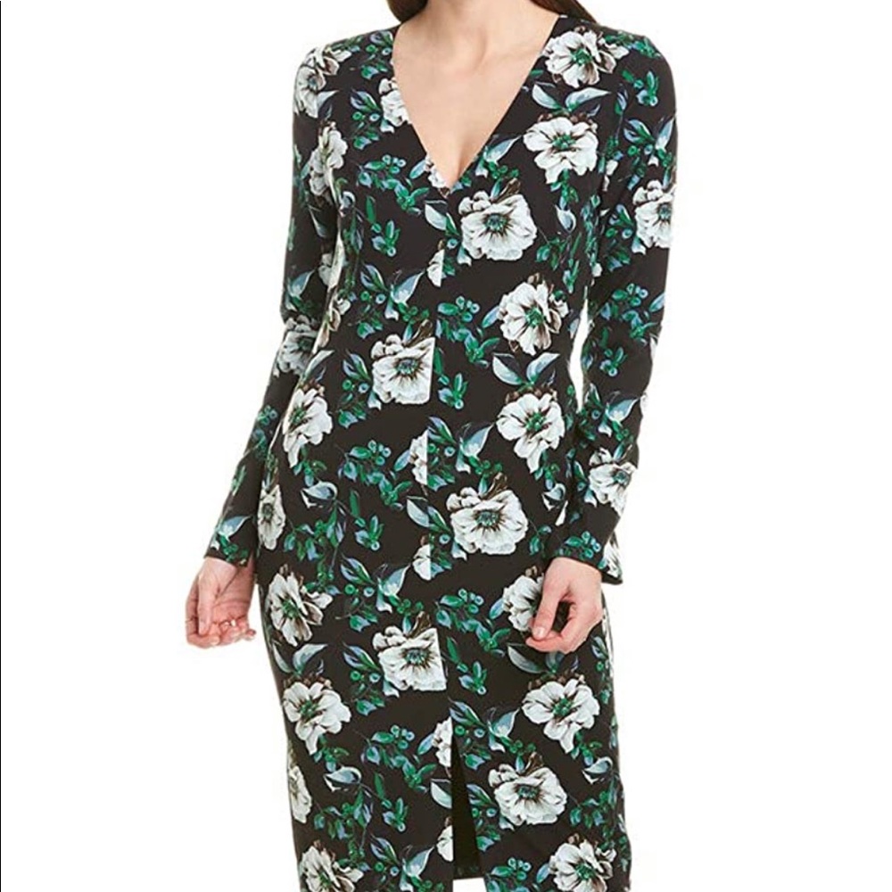 Black Halo Floral Sheath